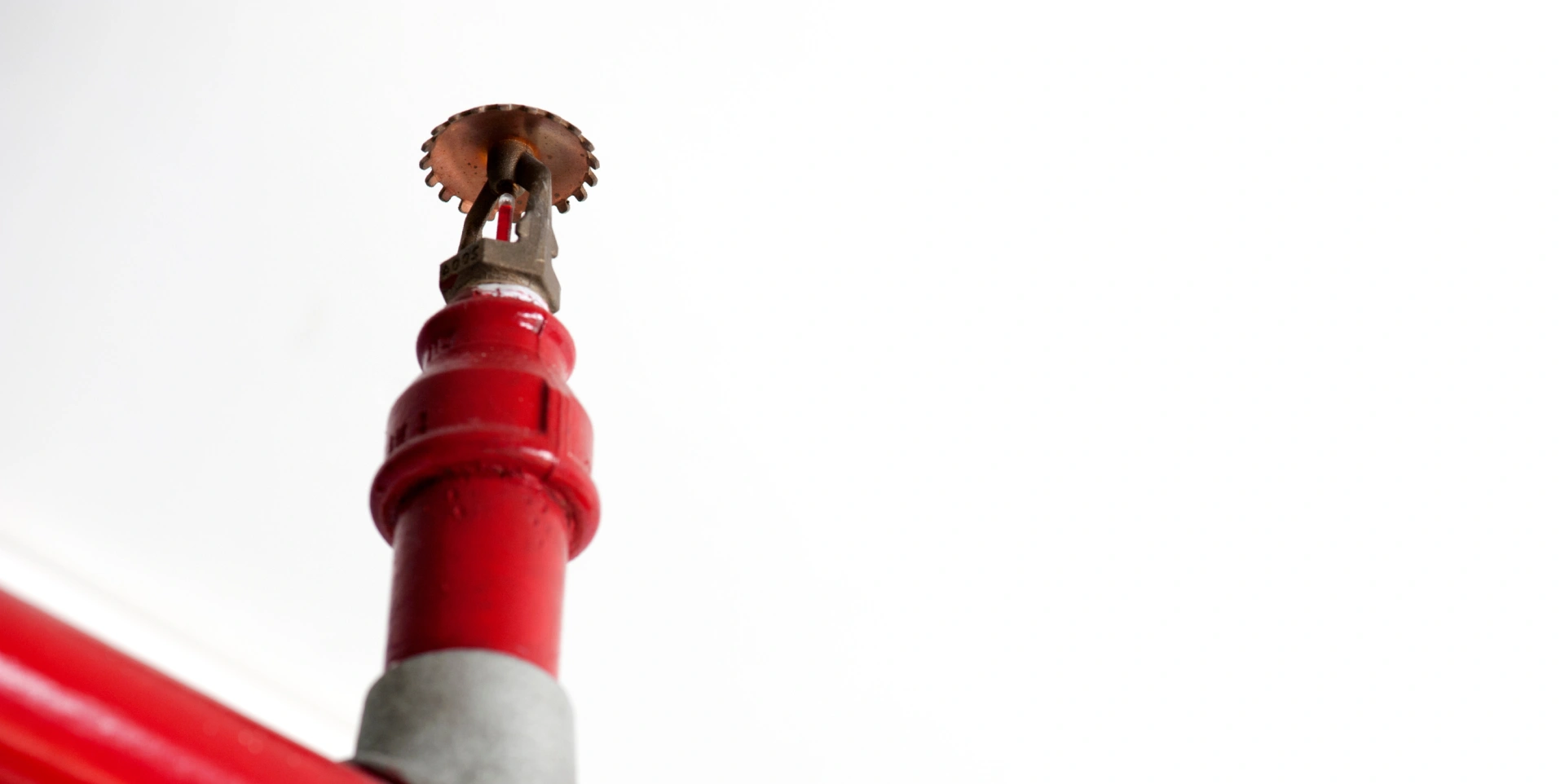 fire suppression sprinkler white background